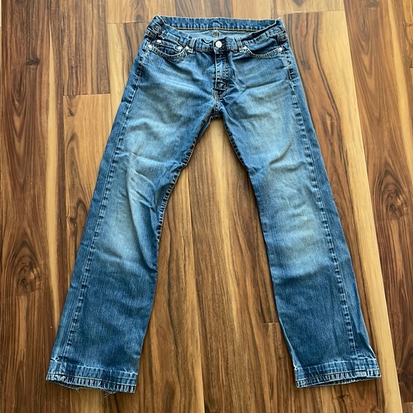 Lacoste 40 alligator 40 LBH Blue Jeans Boys Denim Pockets Zipper belt loops play - Picture 4 of 16